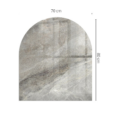 Vetro sotto stufa semi-ovale Modello in pietra naturale