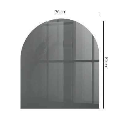 Vetro sotto stufa semi-ovale Colore Grigio-marrone