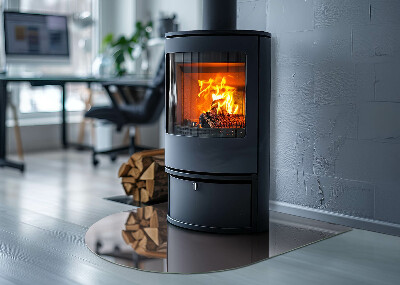 Vetro sotto stufa semi-ovale Colore Beige