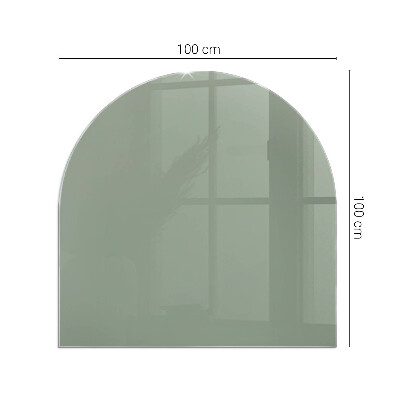 Vetro sotto stufa semi-ovale Colore grigio-verde