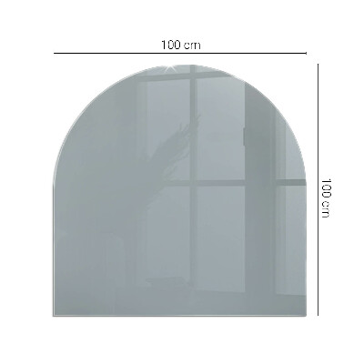 Vetro sotto stufa semi-ovale Colore grigio