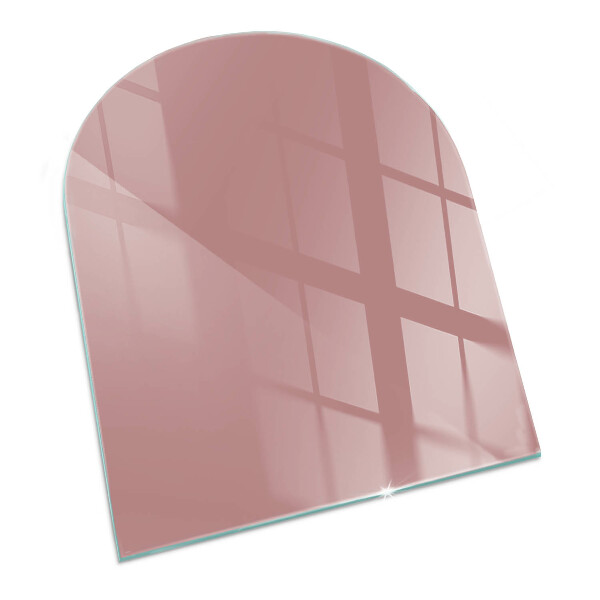 Vetro sotto stufa semi-ovale Colore rosa