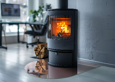 Vetro sotto stufa semi-ovale Colore rosa
