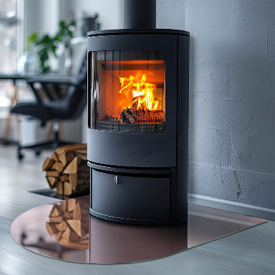 Vetro sotto stufa semi-ovale Colore rosa