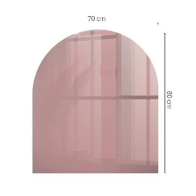Vetro sotto stufa semi-ovale Colore rosa