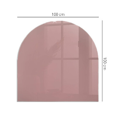 Vetro sotto stufa semi-ovale Colore rosa