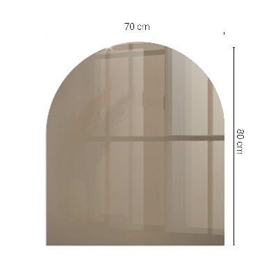 Vetro sotto stufa semi-ovale Colore marrone