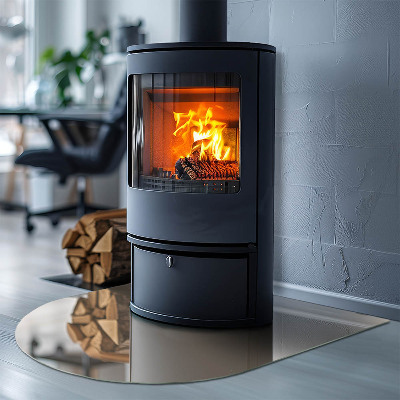 Vetro sotto stufa semi-ovale Colore Beige
