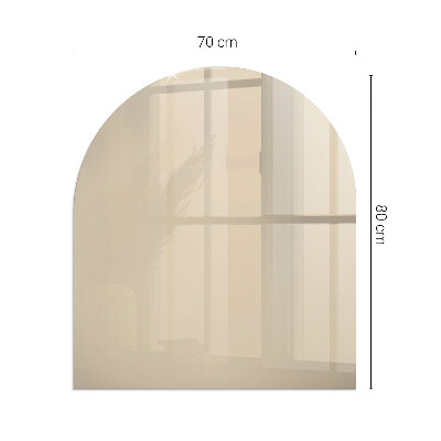 Vetro sotto stufa semi-ovale Colore Beige