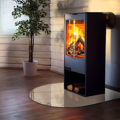 Vetro sotto stufa semi-ovale Colore Beige