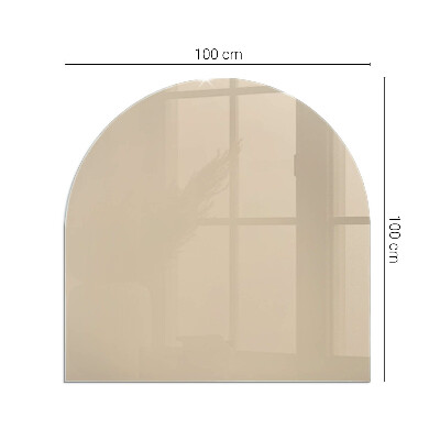 Vetro sotto stufa semi-ovale Colore Beige