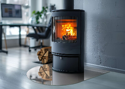 Vetro sotto stufa semi-ovale Colore Rosa pallido