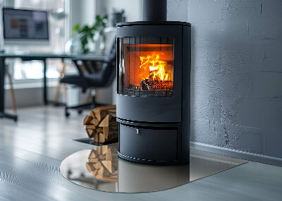 Vetro sotto stufa semi-ovale Colore Beige
