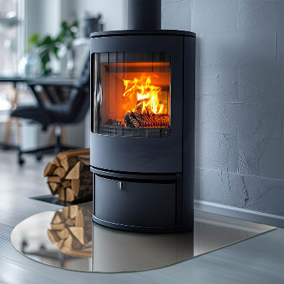 Vetro sotto stufa semi-ovale Colore Beige
