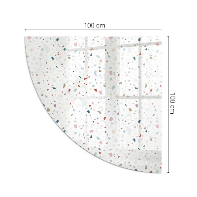 Vetro sotto stufa trimestre Modello con piccole forme