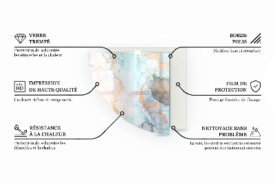Vetro sotto il camino trimestre Modello organico astratto