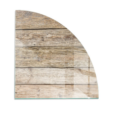Vetro sotto il camino trimestre Tavola di legno nel layout