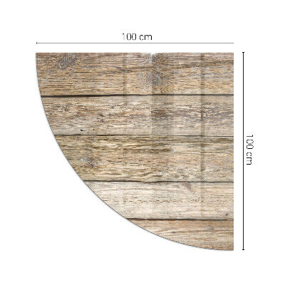 Vetro sotto il camino trimestre Tavola di legno nel layout