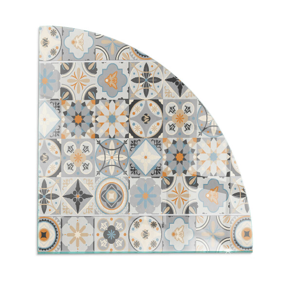 Vetro sotto stufa trimestre Motivi a mosaico nelle piastrelle