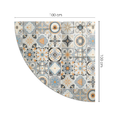 Vetro sotto stufa trimestre Motivi a mosaico nelle piastrelle