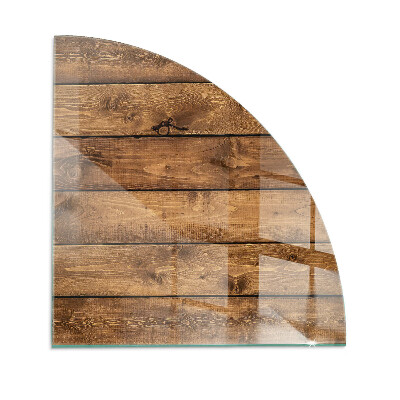 Vetro sotto il camino trimestre Tavola di legno con venature