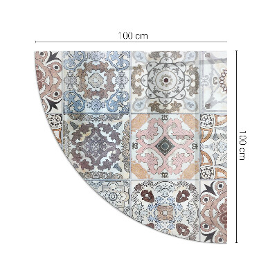 Vetro sotto stufa trimestre Motivi a mosaico nelle piastrelle