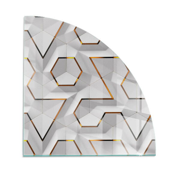 Vetro sotto stufa trimestre Motivo geometrico 3D