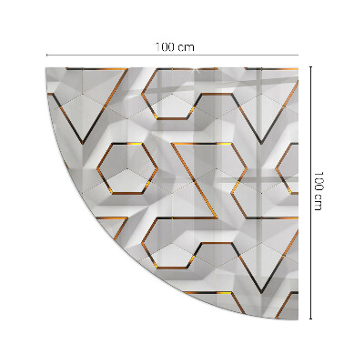 Vetro sotto stufa trimestre Motivo geometrico 3D