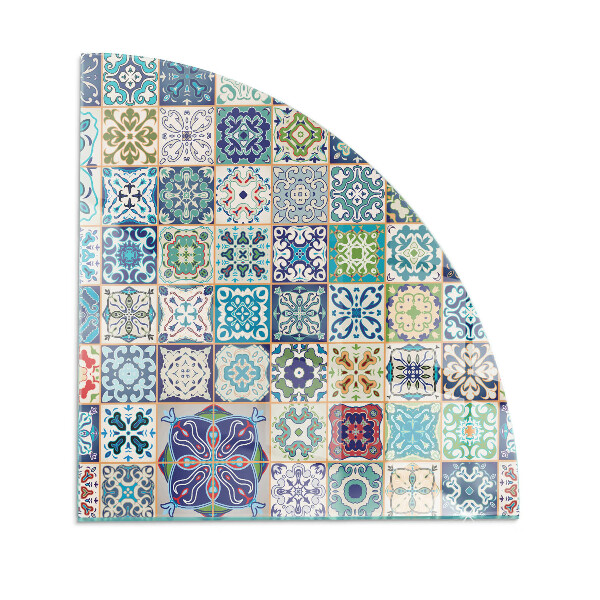 Vetro sotto il camino trimestre Motivi a mosaico su piastrelle