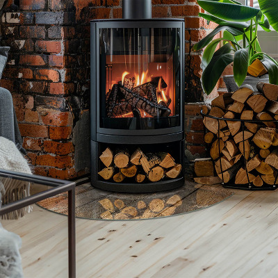 Vetro sotto stufa trimestre Tavole di legno naturale