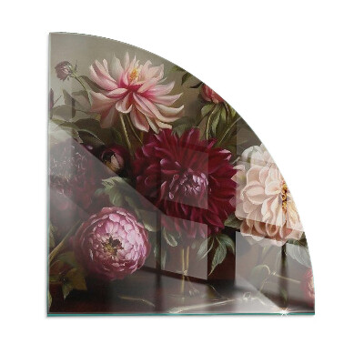 Vetro sotto stufa trimestre Bouquet di fiori in dettaglio