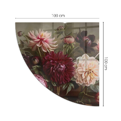 Vetro sotto stufa trimestre Bouquet di fiori in dettaglio