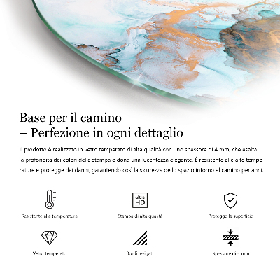 Vetro sotto stufa trimestre Foglie tropicali sullo sfondo