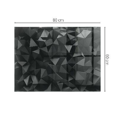 Vetro sotto stufa rettangolare Geometria tridimensionale