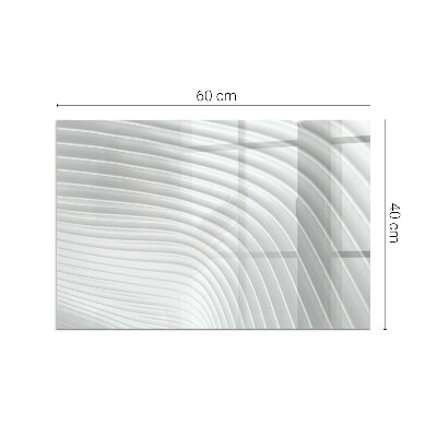 Vetro sotto il camino rettangolare Onde di linee delicate