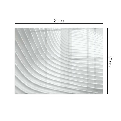 Vetro sotto il camino rettangolare Onde di linee delicate