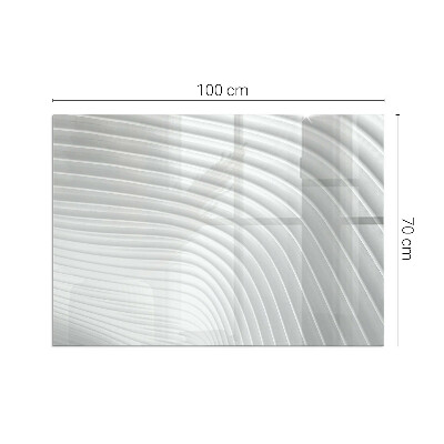 Vetro sotto il camino rettangolare Onde di linee delicate