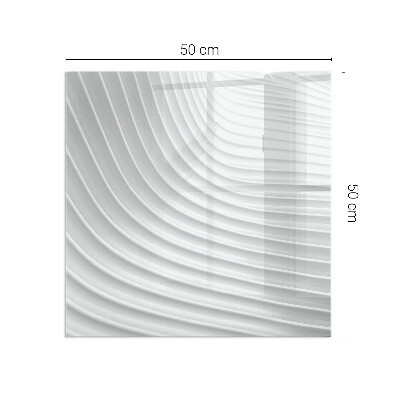 Vetro sotto il camino rettangolare Onde di linee delicate