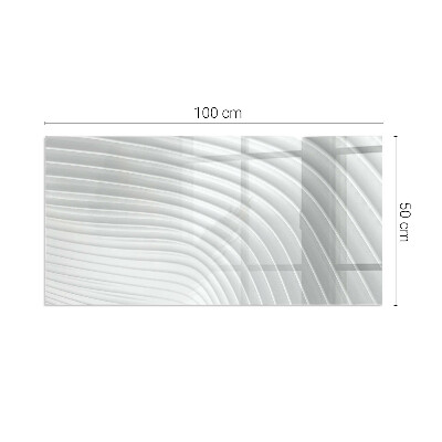 Vetro sotto il camino rettangolare Onde di linee delicate