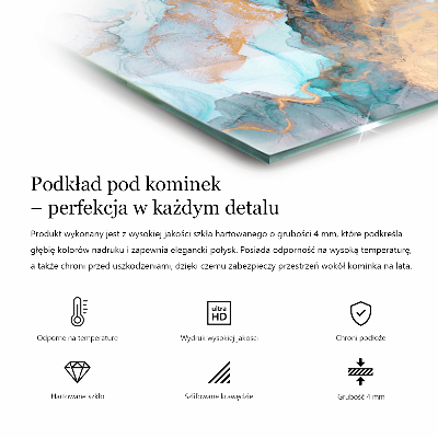 Vetro sotto il camino rettangolare Motivi decorativi per piastrelle