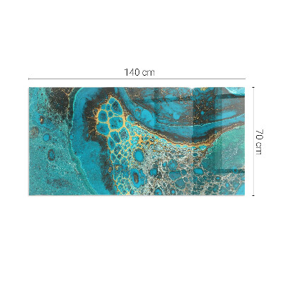 Vetro sotto stufa rettangolare Modello organico astratto