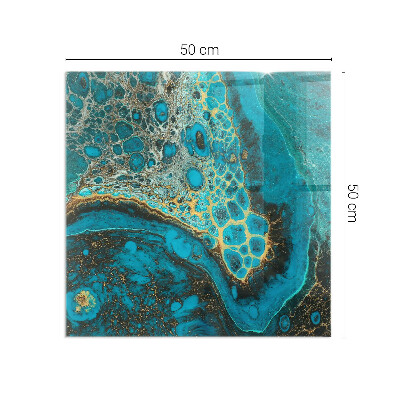 Vetro sotto stufa rettangolare Modello organico astratto