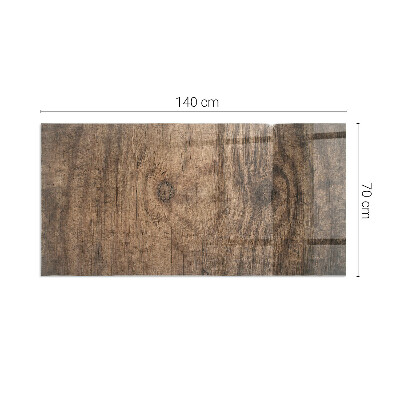Vetro sotto stufa rettangolare Modello in legno naturale