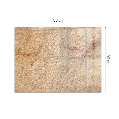 Vetro sotto il camino rettangolare Texture di pietra naturale