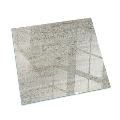 Vetro sotto il camino rettangolare Texture di legno chiaro