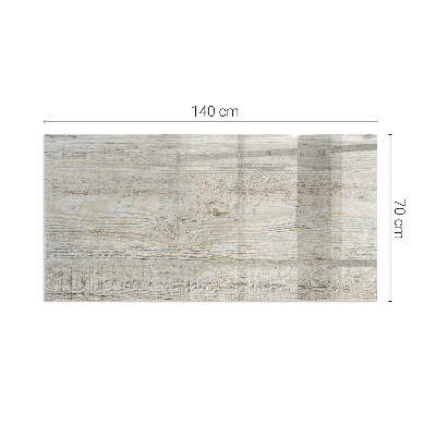 Vetro sotto il camino rettangolare Texture di legno chiaro