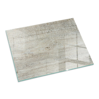 Vetro sotto il camino rettangolare Texture di legno chiaro
