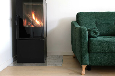Vetro sotto il camino rettangolare Texture di legno chiaro
