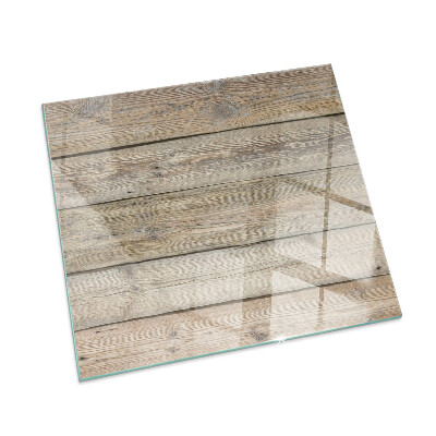 Vetro sotto stufa rettangolare Tavola di legno nel layout