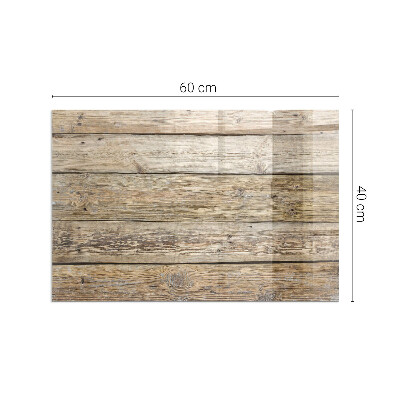 Vetro sotto stufa rettangolare Tavola di legno nel layout